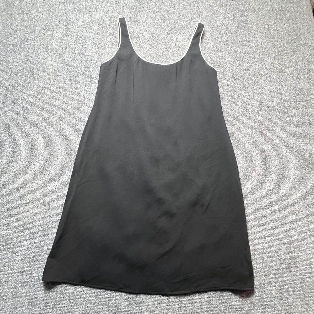 VTG Emanuel Emanuel Ungaro Black Shift Dress Size 12 Sleeveless Crepe 80s 90s - Picture 4 of 10